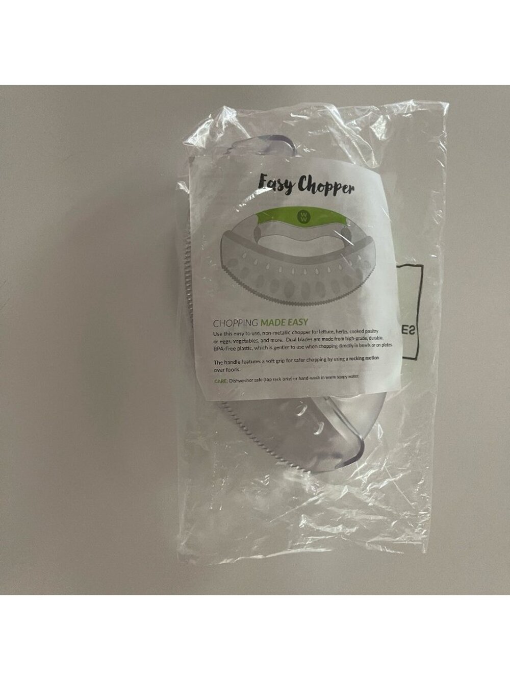 WW Weight Watchers Easy Chopper Mincer Salad Prep Tool With Green Comfort Grip